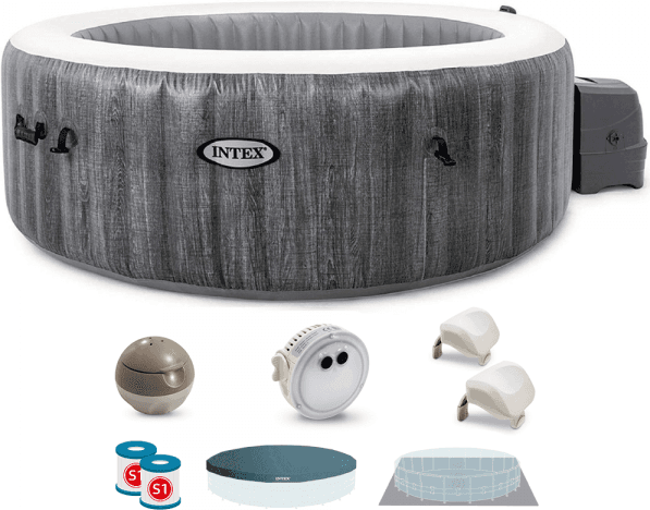 Intex Ronde Greywood Deluxe 28440EX - Ø196x71 cm - Spa gonflable à hydromassage
