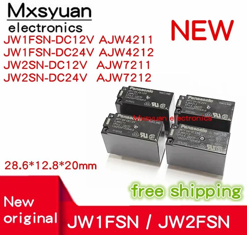 Mxsyuan 10pcs  JW1FSN-DC12V AJW4211 JW1FSN DC24V AJW4212 JW2SN DC12V/AJW7211 JW2SN-DC24V AJW7212 12VDC 24V  100% NEW Power Relays