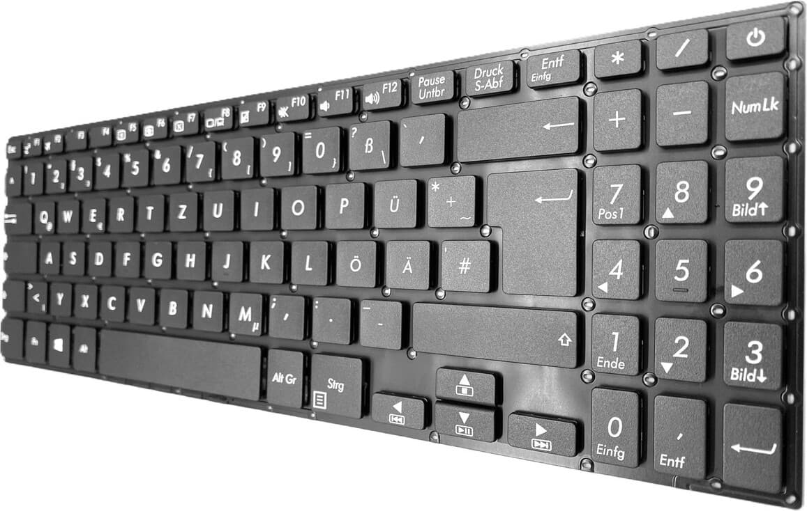 T-ProTek Duits toetsenbord compatibel met Asus VivoBook 15 X507MA-BR365