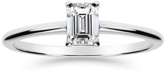 Silván Solitaire Emerald timanttisormus 0,50ct, valkokultaa, vihkisormukset Laboratoriotimantti / 15.0