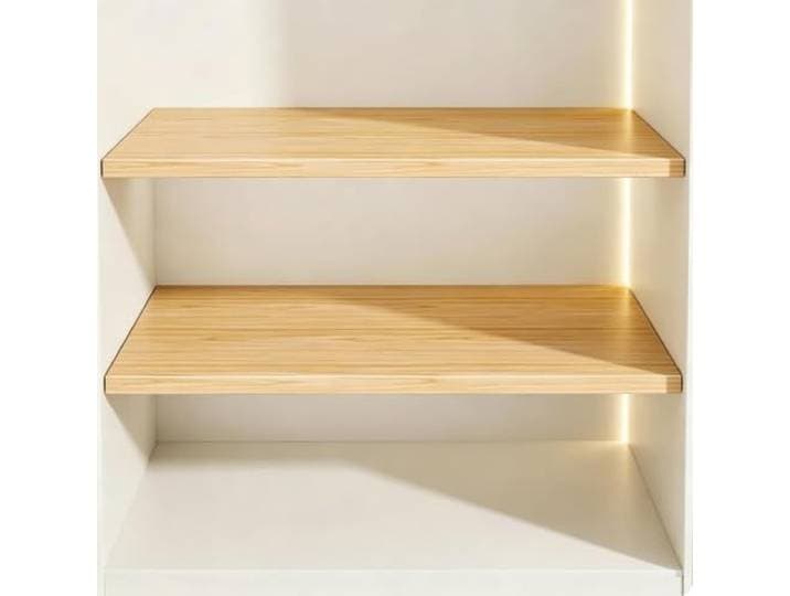 Abnehmbares Aufbewahrungsbrett Mit Halterungen, Spannregal Für Schrank Packung Mit 1, 2, 3 Stück, Installation Ohne Bohren, Passend Zugeschnitten, Glatte Oberfläche Für Einfache Reinigung