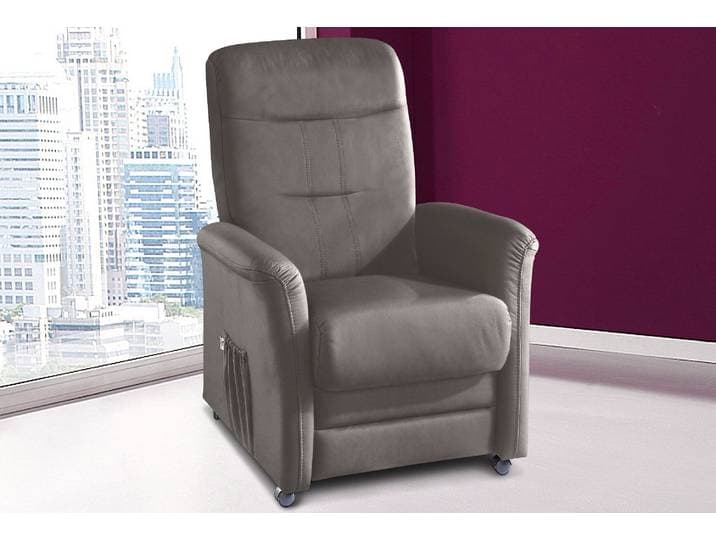 TV-Sessel SIT & MORE Charlie , grau, B:76cm H:103cm T:91cm, Altara Nubuck, die Luxus-Microfaser aus 100% Polyester;Luxus-Kunstleder;novalife- die ganz besondere Luxus-Microfaser (aus 54% Acryl, 25% Polyamid, 14% Polyester, 7% Baumwolle);Naturleder (echtes Rindsleder), Sessel, TV-Sessel, wahlweise mit Motor und Aufstehhilfe
