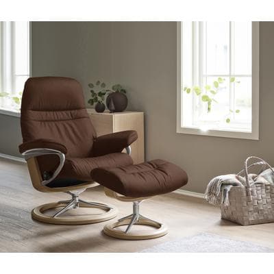 Relaxsessel STRESSLESS "Sunrise", braun (malt braun batick), B:92cm H:105cm T:80cm, Leder BATICK: BATICK ist ein leicht korrigiertes, durchgefärbtes und genarbtes Möbelleder, bei dem die meisten Unebenheiten und Spuren in der Regel entfernt...