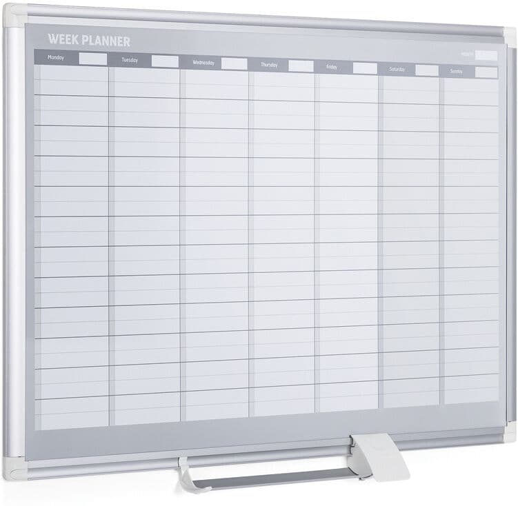 Bi-Office Týždenná plánovacia tabuľa na stenu, magnetická, dni, 900 x 600 mm