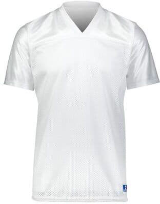 Russell Athletic R0593M Solid Flag Football Jersey T-Shirt in White size Medium   Polyester