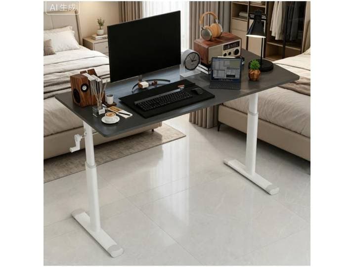 NuvlaGu - Bureau - Hauteur réglable 60-90 cm - Convient aux enfants et aux adultes - 120x60x60-90cm - Noir