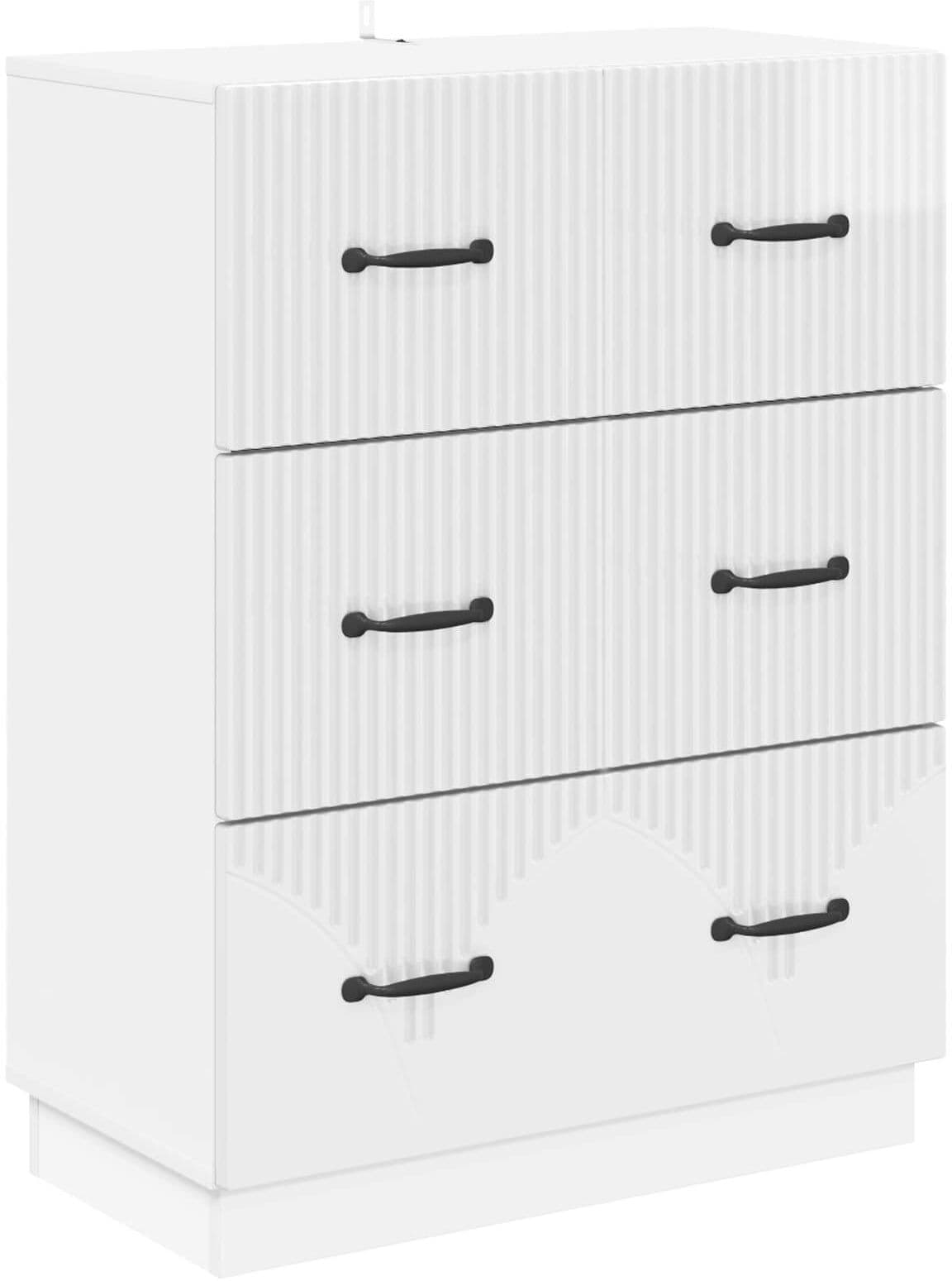 vidaXL Armoire à tiroirs Blanc brillant 66 x 34,5 x 87 cm