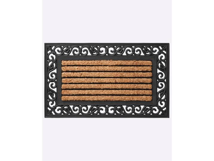 Fussmatte HEINE HOME, braun (schwarz, natur), B:45cm H:23mm L:75cm, Teppiche, Fussmatte