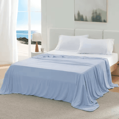 Inspire Picks Ice Silk Summer Cooling Blanket Lightweight Breathable Air Conditioning Quilt ice Silk Blue 100x150cm