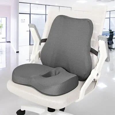 Handpicked Choices Orthopedic Memory Foam Seat Cushion Set With Coccyx Support Cushion And Lumbar Support Cushion back Cushion Blue