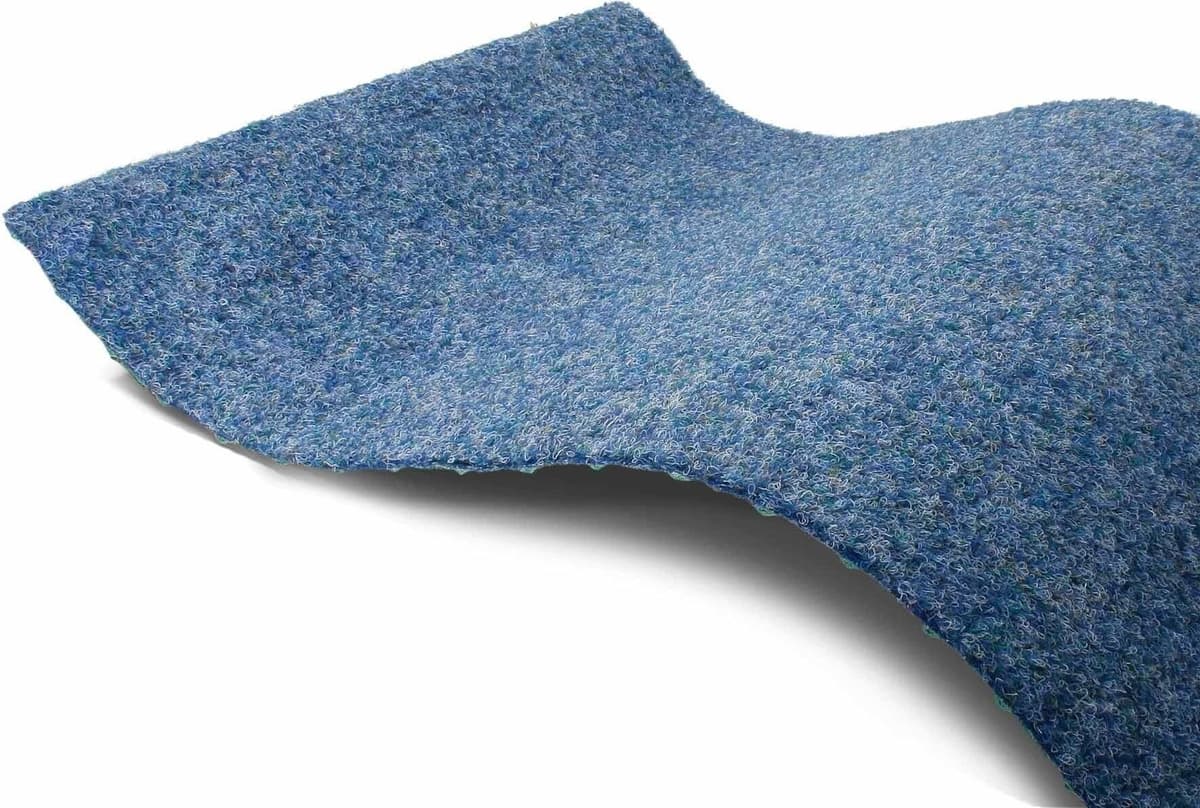 Kunstrasen "GREEN, Gesamthöhe 7,5 mm, Made in Netherlands", blau, B:133cm L:850cm, Polypropylen (PP), PRIMAFLOR-IDEEN IN TEXTIL, Teppiche, Kunstrasen, Rasenteppich, blau, mit Drainage-Noppen