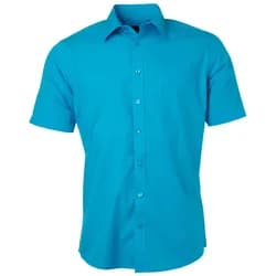 Kurzarm Hemd "JN680" - XL - turquoise