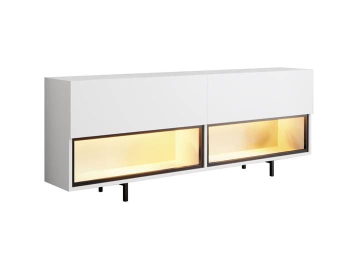 TV-Möbel Georis Weiss Holzwerkstoff B 180 cm - TV-Möbel