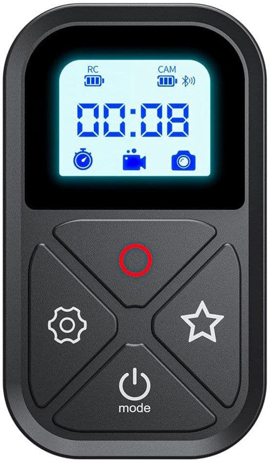 TELESIN Fjernbetjening til GoPro Hero 8 / 9 / 10 / 11 / 12 / 13 / Max & Smartphones - Sort
