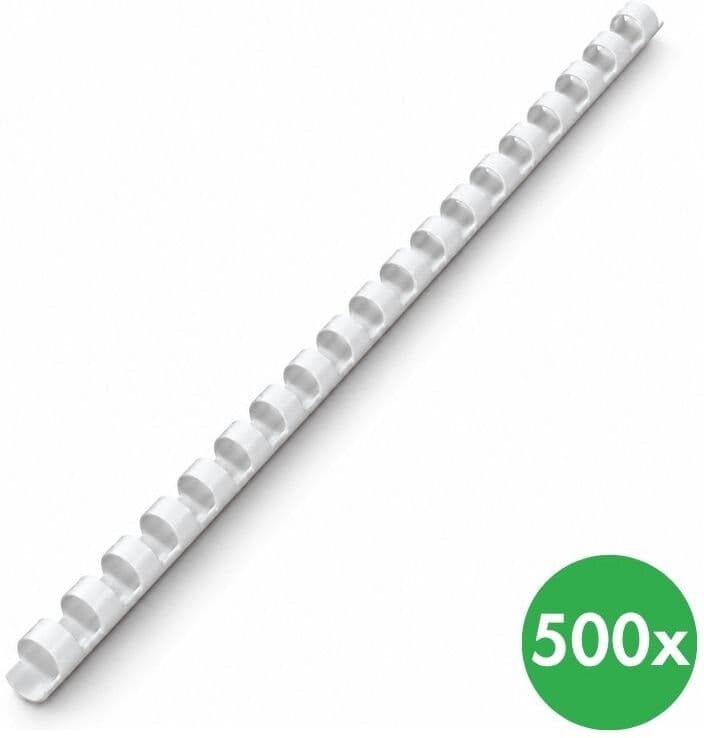 B2B Partner Plastový chrbát 10 mm, biely, balenie 500 ks
