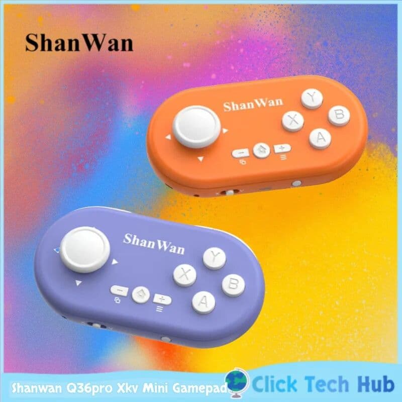 TOYOLEE Shanwan Q36pro Xkv Mini Gamepad  Hall Joystick Gyroscope Portable Controller for Pc Simulator Multi-Mode Play Replaceable mouse