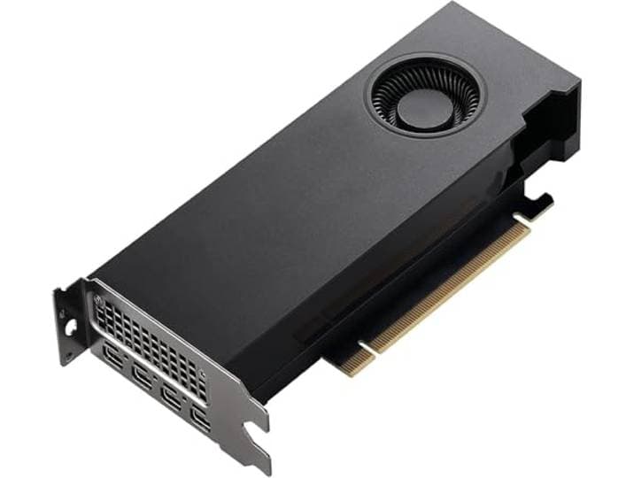 PNY Quadro RTX A2000 Professional grafische kaart 6GB GDDR6, PCI Express 4.0 x16, Dual Slot, 4x MiniDisplayPort, 8K Support, Ultrastille actieve ventilator