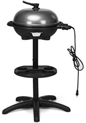 Costway 1350 W Outdoor Electric BBQ Grill with Removable Stand Easy to Install-Black