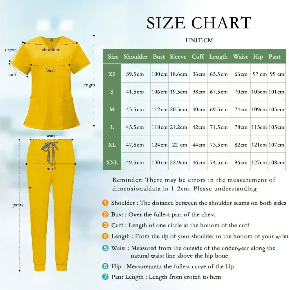 HTTHDD Nurse Uniform Woman Hospital Doctor Men's Medical Sweatshirt  Nursing Pants Unisex Workshop Uniforms Beauty SPA Work Clothes