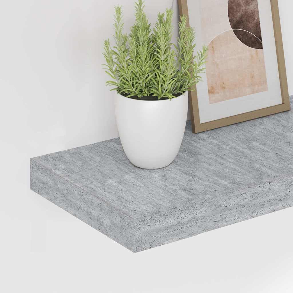 vidaXL Étagères murales flottantes 4 pcs gris béton 80x23,5x3,8 cm MDF
