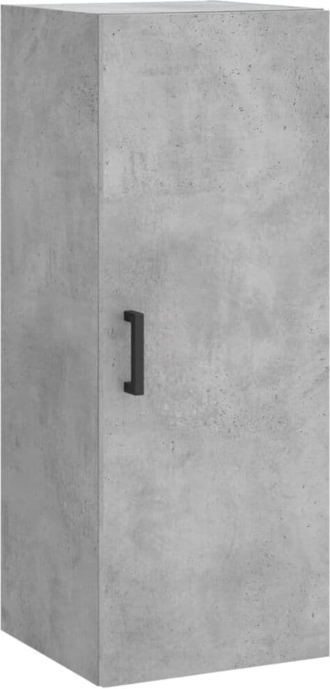 vidaXL Buffet haut Gris béton 34,5x34x180 cm Bois d'ingénierie