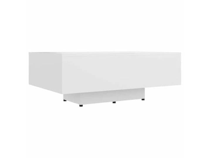 Favemtsl Couchtisch Weiß 85x55x31 cm Kaffeetisch aus Holzwerkstoff Vielseitiger Wohnzimmertisch in Weiß mit stabiler Tischplatte für Getränke und Deko. Ideal als Beistelltisch geeignet.