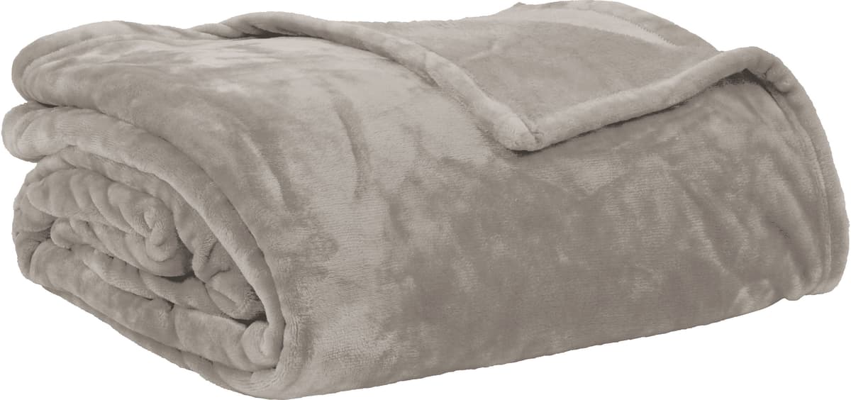 Tirolix Plaid Morbido in Pile 180 x 220 cm Taupe