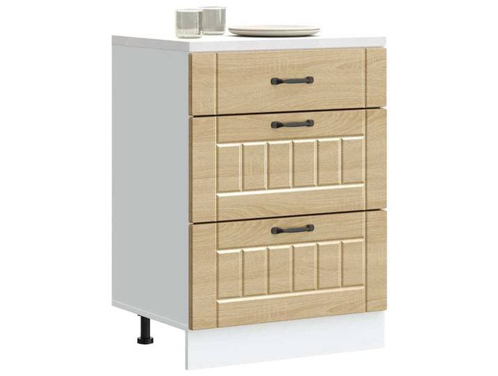 vidaXL Küchen-Unterschrank Lucca Sonoma-Eiche Holzwerkstoff