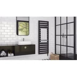 Zehnder Heizkörper Metropolitan Bar, 933 x 400 mm, Jet Black, elektrisch IHC, ZM191140B300020 ZM191140B300020