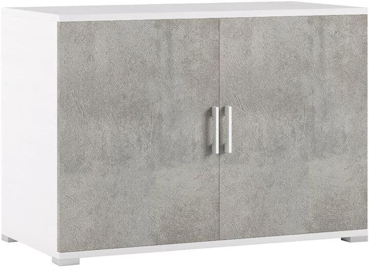TERRANEO Mobile Multiuso L 90 x H 66 x P 45 cm grigio cemento