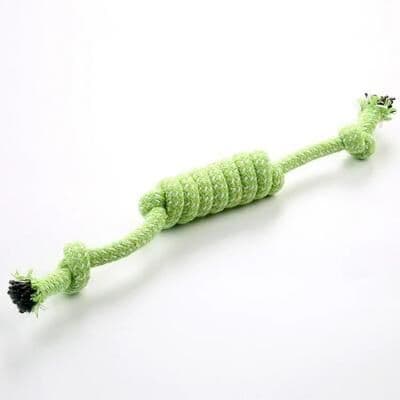 Uplift Essentials High Tensile Braided Rope Toy Industrial Grade Cotton Chew & Outdoor Training Tool For Dogs green
