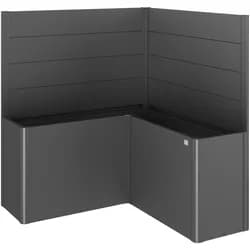 Biohort Sichtschutz für Pflanzbeet Belvedere mit L-Form (2 Stück; für Gr. L100, L150, L200) Belvedere Gr. L150 (MINI, MIDI und MAXI) dunkelgrau-metallic