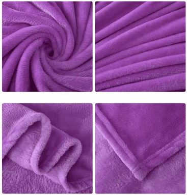 Inspire Curations Light Purple Coral Fleece Travel Blanket Light Purple Coral Fleece Travel Blanket