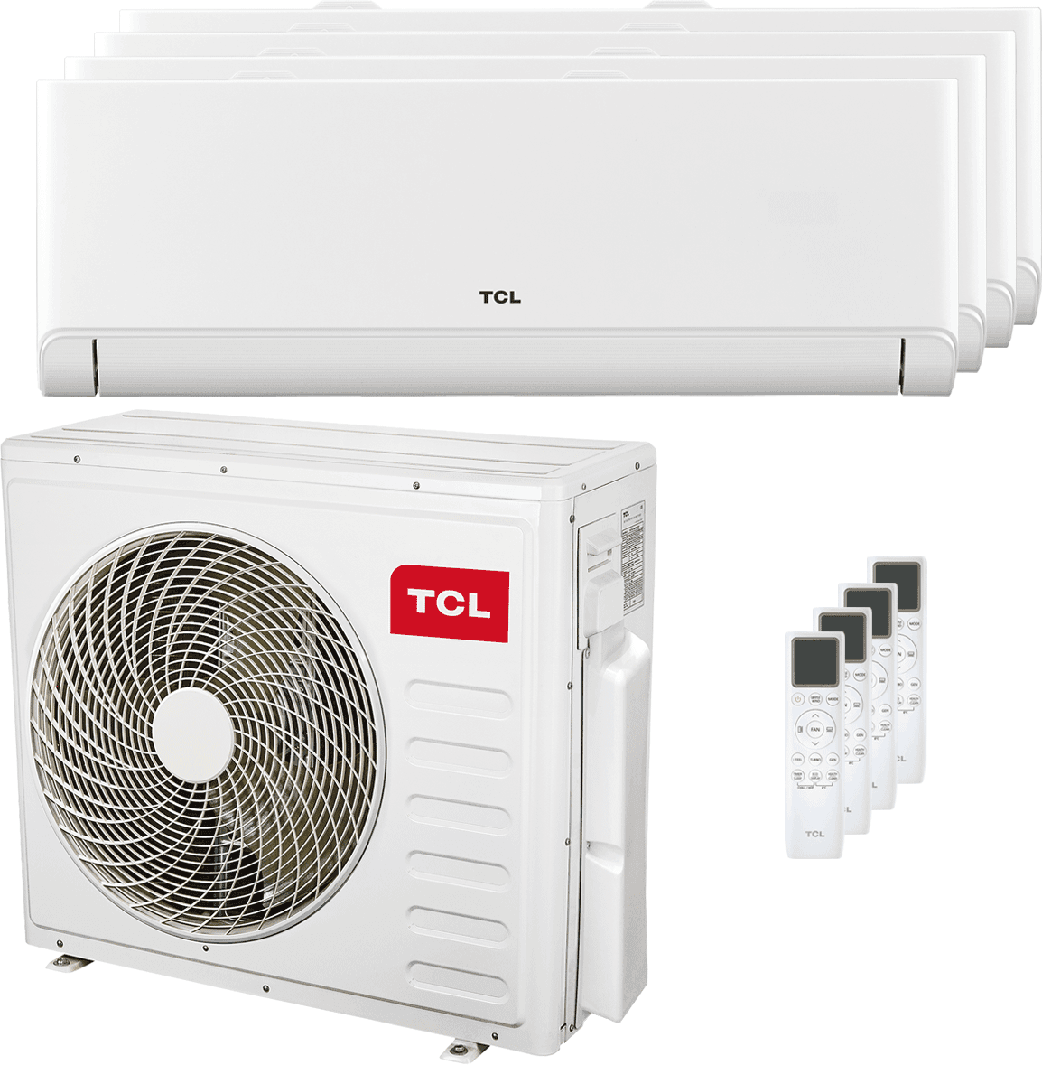 TCL Condizionatore BreezeIN P5 quadri split 9000+12000+12000+18000 BTU inverter A++ wifi unità esterna 12.2 kW