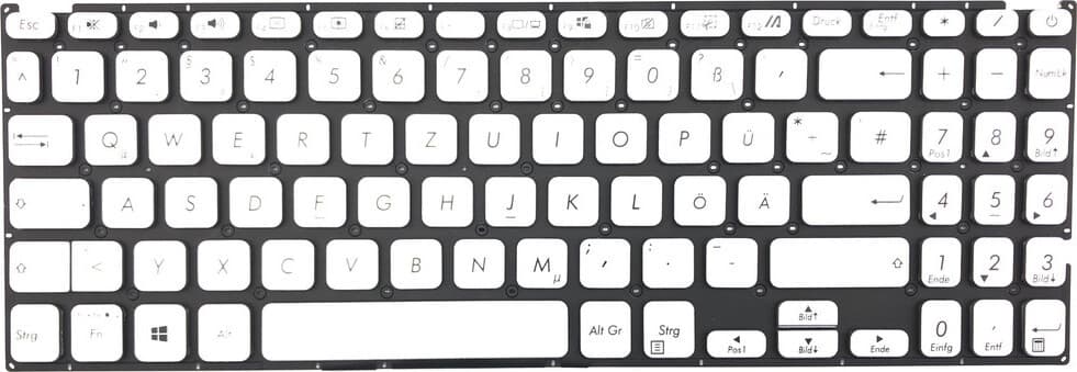 T-ProTek Zilverkleurig Toetsenbord zonder frame compatibel met Asus VivoBook 15 M509DA