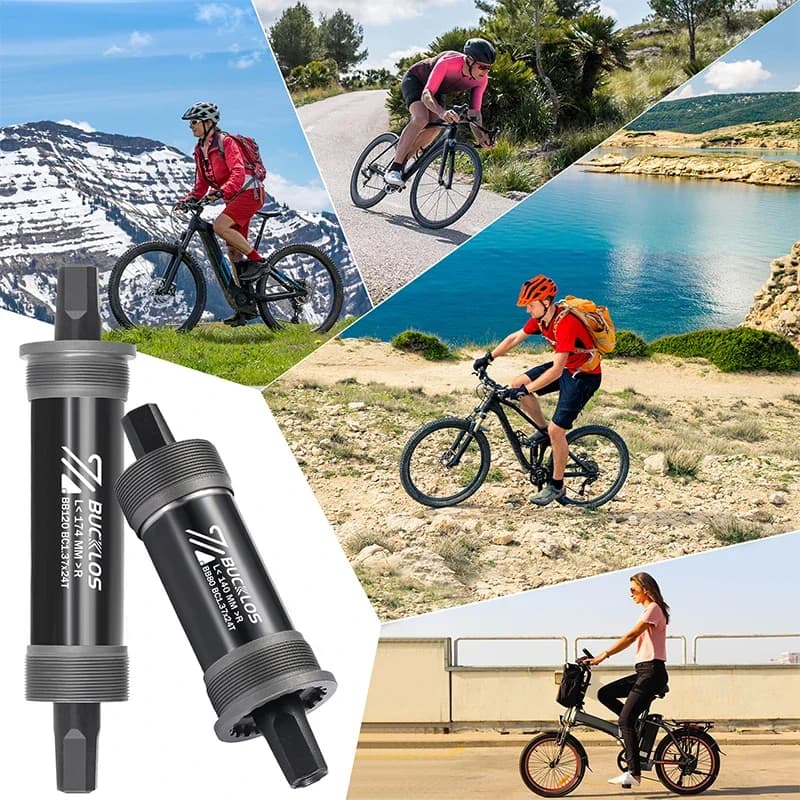 BUCKLOS Square Taper Tretlager BSA 68mm 80mm 90mm 100mm 110mm BB für Berg/Schnee/Fett Fahrrad BB68 Tretlager