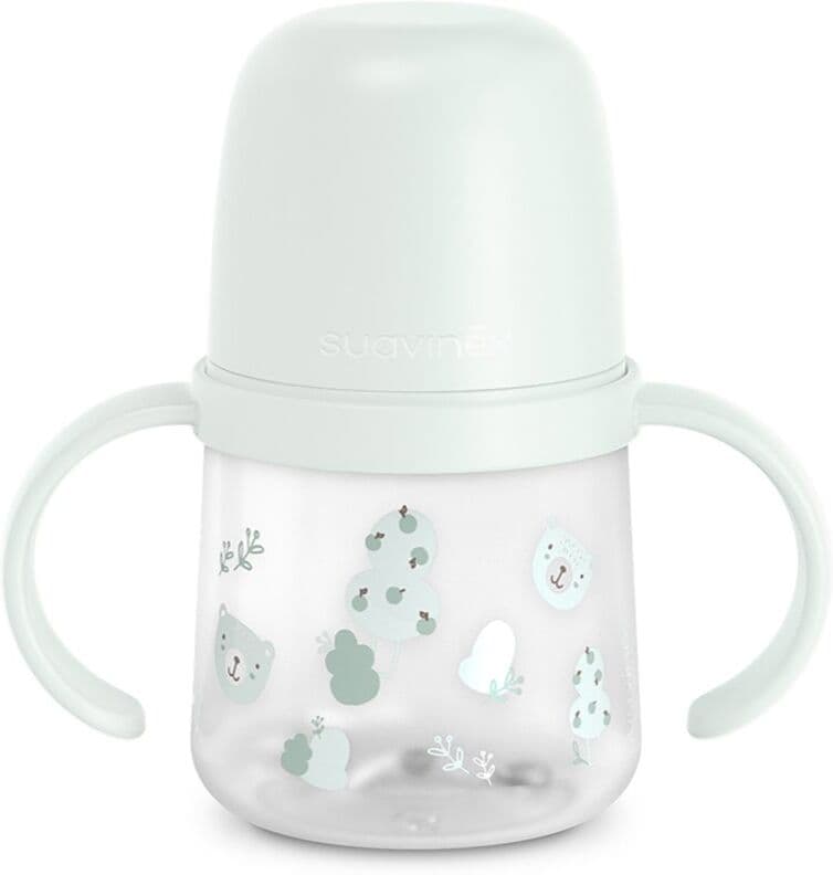 Suavinex Wild & Free Bottle With Soft Spout bouteille avec poignées Green 6m+ 150 ml