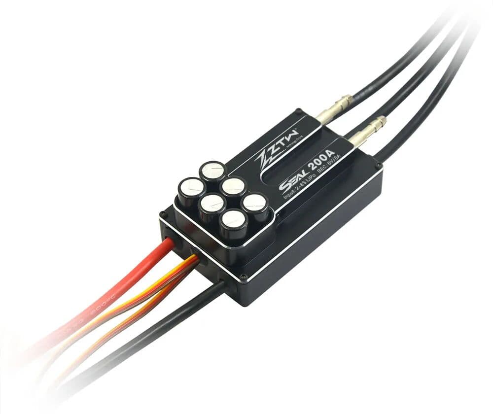 NONE ZTW Seal 200A ESC SBEC 6V/8A Water-cooling Two-way Waterproof Electronic Speed Controller For RC Racing Boat and DIY Projects