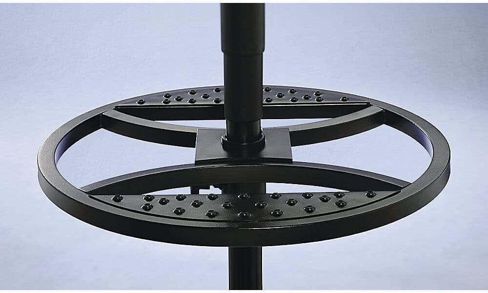 meychair Arbeitsdrehstuhl, gepolstert mit PU-Schaum, Gasfeder-Höhenverstellung, mit Bodengleitern und Fußring, Höhenverstellbereich 570 - 820 mm