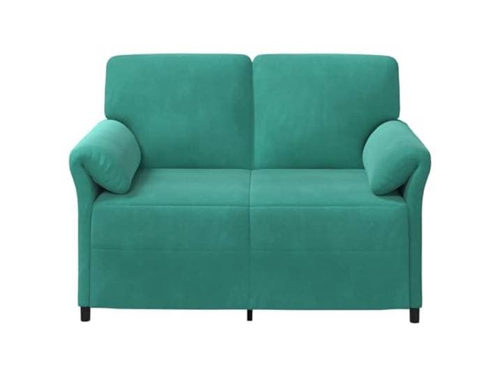 KTHLBRH 2-Sitzer-Sofa, türkis, 138 x 83 x 95 cm, Samt Metallrahmen, Schaumstoffpolsterung, gebogene Armlehnen, Reinigung mit trockenem Tuch