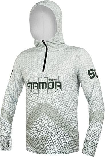 Sweatshirt avec une capuche Delphin UV ARMOR 50+ Olive S Silver, Gray S