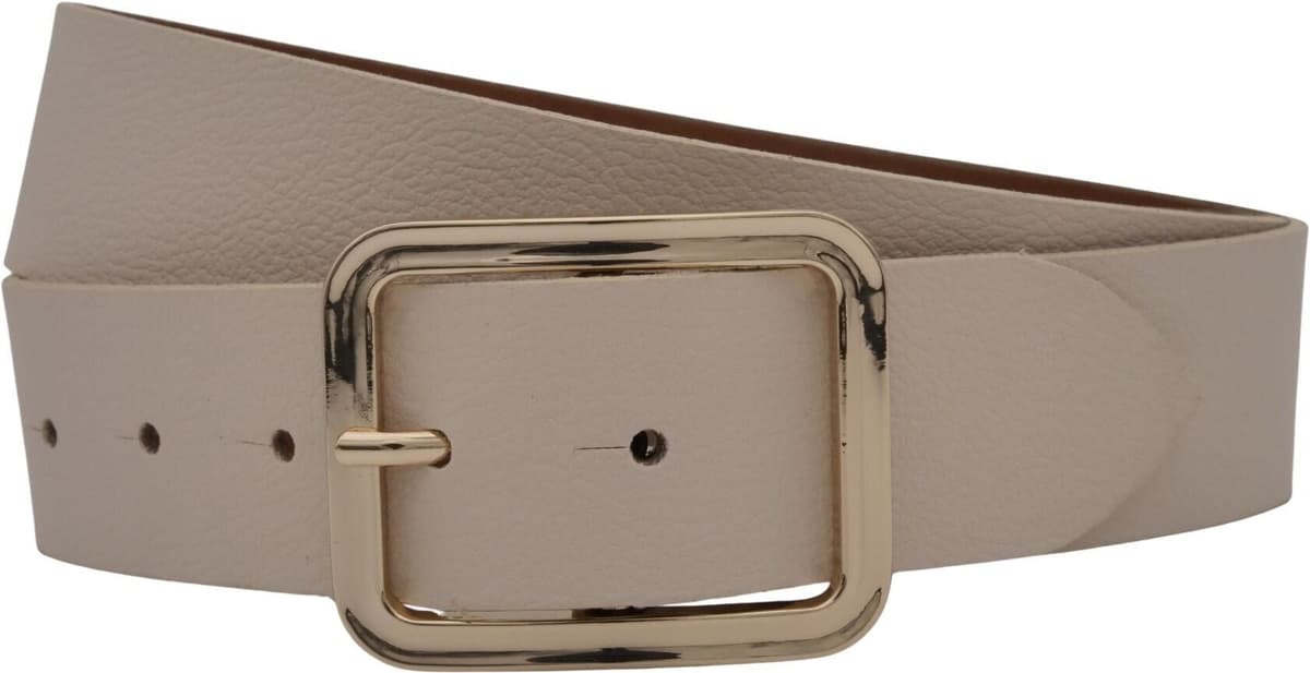 Ledergürtel ANNAMATONI "AnnaMatoni AnnaMatoni Damen Leder Gürtel Echtleder mit moderner", Damen, Gr. TW 115, beige (sand 105), 100% Leder, Gürtel Ledergürtel