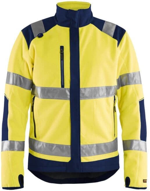 Blakläder Veste polaire haute visibilité, jaune / bleu marine, taille unisexe 2XL (488825243389 GR. 2XL)