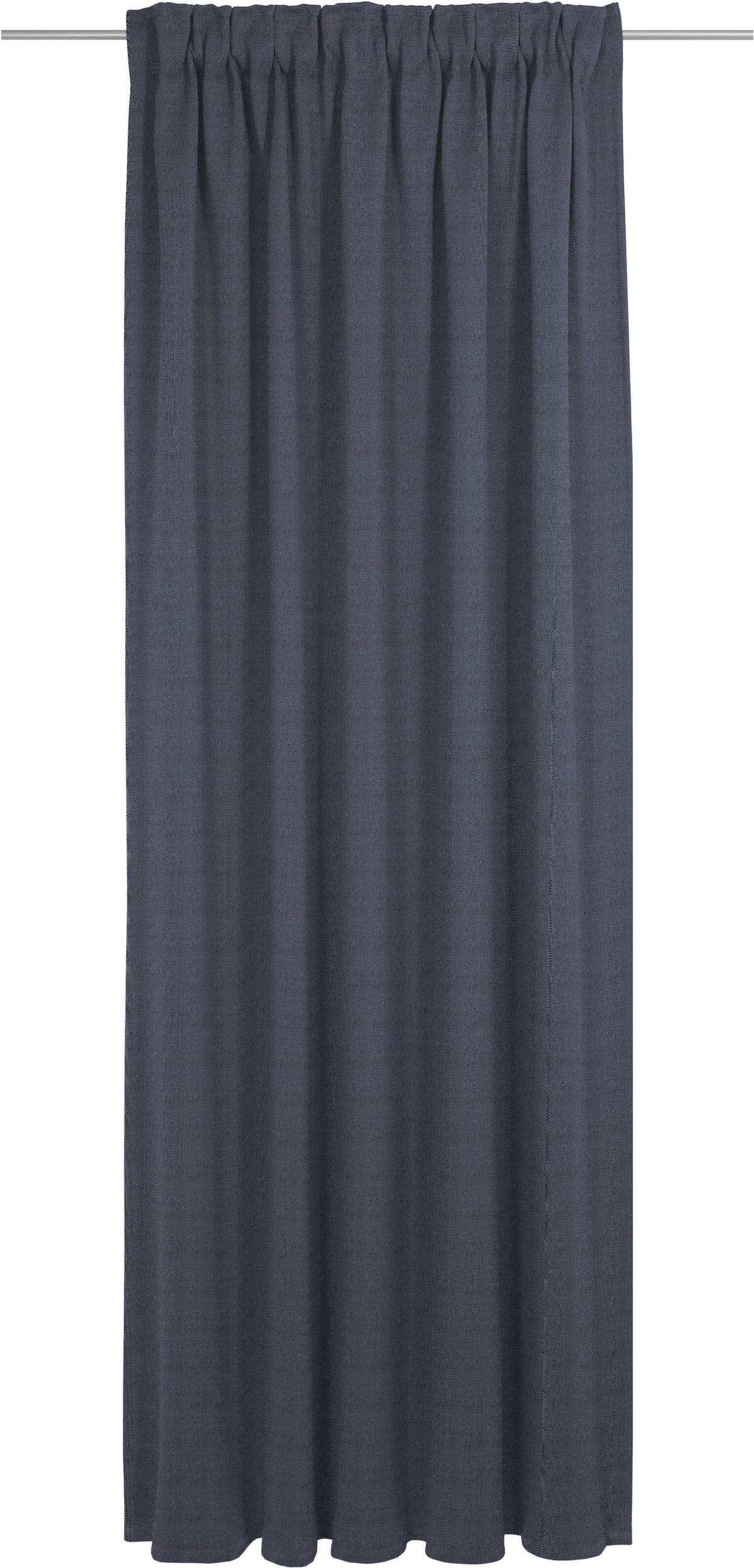 Vorhang ADAM "Uni Collection, Made in Germany" Gr. 3, blau (dunkelblau), B:142cm H:225cm, Baumwolle (Bio-Baumwolle), Gardinen, Vorhang, Blickdichter aus 100% Bio-Baumwolle, Vorhang nach Wunschmass dunkelblau 225cm, Multifunktionsband, 142cm
