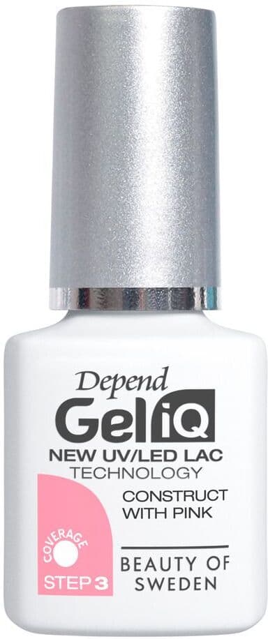 Depend Cosmetic Gel Iq Construct With Pink - 5 Ml.  Gel Iq Gel Polish / Gellakk Gellak Farger Negler