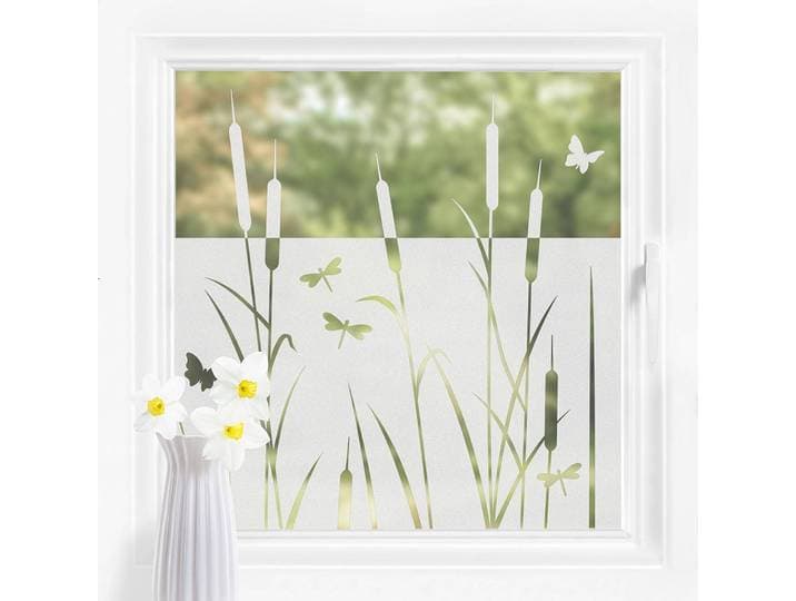 home24 Raamfolie Boury polyetheen wit 120 x 100cm