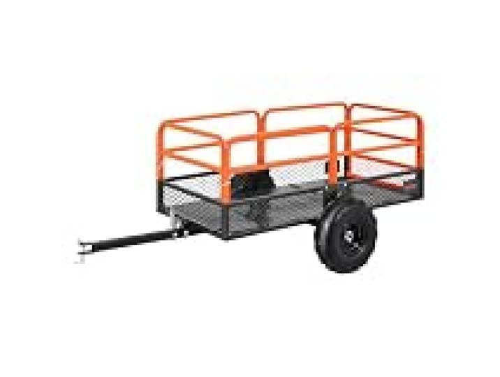 VEVOR Remorque à Benne Basculante, 623 L, Remorque de Tracteur Tondeuse à Gazon de Jardin en Acier, Capacité de Charge 725,75 kg, avec Pneus 40,64 cm, Chariot de Transport à Déversement pour VTT, UTV