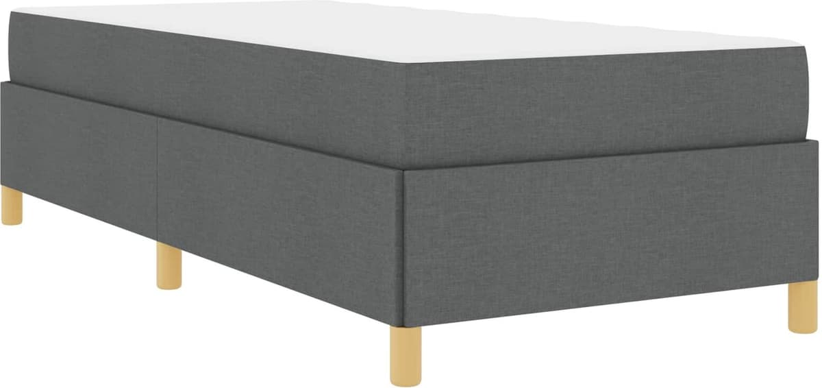 vidaXL Cadre de lit Gris foncé 100 x 200 cm tissu