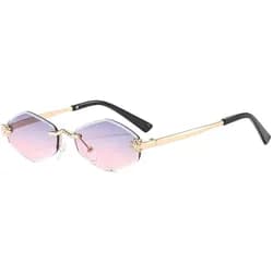Randlose Sonnenbrille mit polygonalen Gläsern - C4