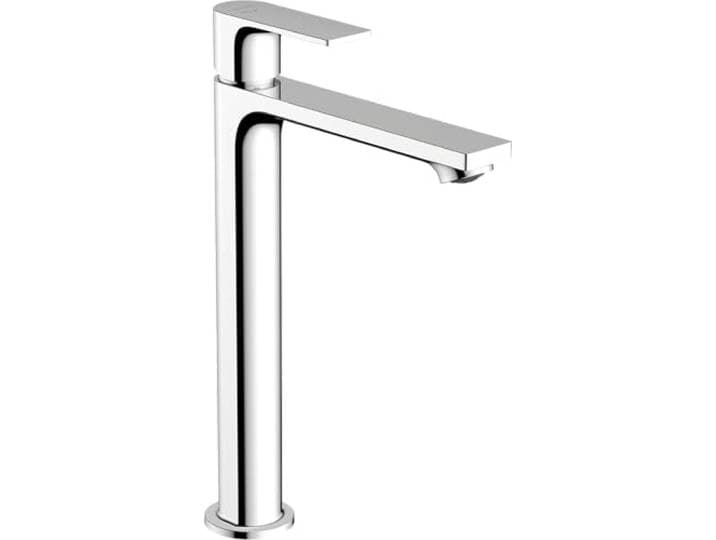 hansgrohe Rebris E - Waschtischarmatur mit Zugstangen-Ablauf, energiesparend (CoolStart), Wasserhahn Bad mit Auslaufhöhe 242 mm, Mischbatterie Waschbecken wassersparend (EcoSmart+), Chrom, 72591000